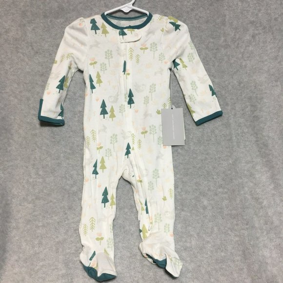 Cloud Island Baby Girl 3pk Sleep N Play 6-9m Footie Pajamas Zip-Up Pink Green - Picture 8 of 12